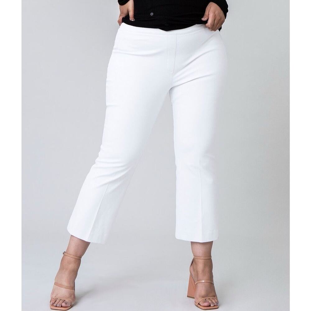 Spanx On The Go Kick Flare Pull On Cropped Pants Petite Sz 1X Comfy Shapewear